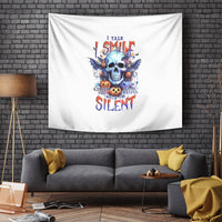 Bat Skull Tapestry I Talk I Smile But Be Carefull When I Silent - Wonder Print Shop