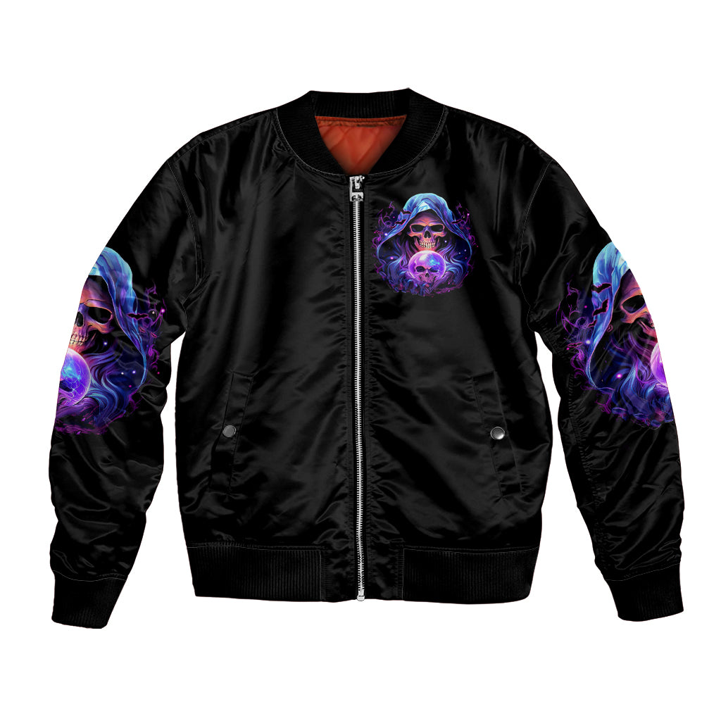 Witch Skull Bomber Jacket I'm A Grumpy Old Witch - Wonder Print Shop