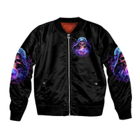 Witch Skull Bomber Jacket I'm A Grumpy Old Witch - Wonder Print Shop
