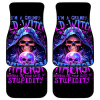 Witch Skull Car Mats I'm A Grumpy Old Witch - Wonder Print Shop