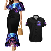 Witch Skull Couples Matching Mermaid Dress and Hawaiian Shirt I'm A Grumpy Old Witch - Wonder Print Shop