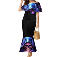 Witch Skull Family Matching Mermaid Dress and Hawaiian Shirt I'm A Grumpy Old Witch - Wonder Print Shop