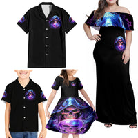 Witch Skull Family Matching Off Shoulder Maxi Dress and Hawaiian Shirt I'm A Grumpy Old Witch - Wonder Print Shop