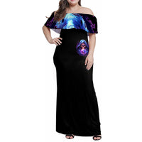 Witch Skull Family Matching Off Shoulder Maxi Dress and Hawaiian Shirt I'm A Grumpy Old Witch - Wonder Print Shop