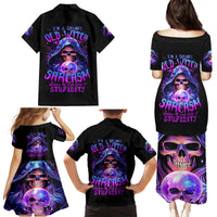 Witch Skull Family Matching Puletasi Dress and Hawaiian Shirt I'm A Grumpy Old Witch - Wonder Print Shop