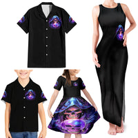 Witch Skull Family Matching Tank Maxi Dress and Hawaiian Shirt I'm A Grumpy Old Witch - Wonder Print Shop