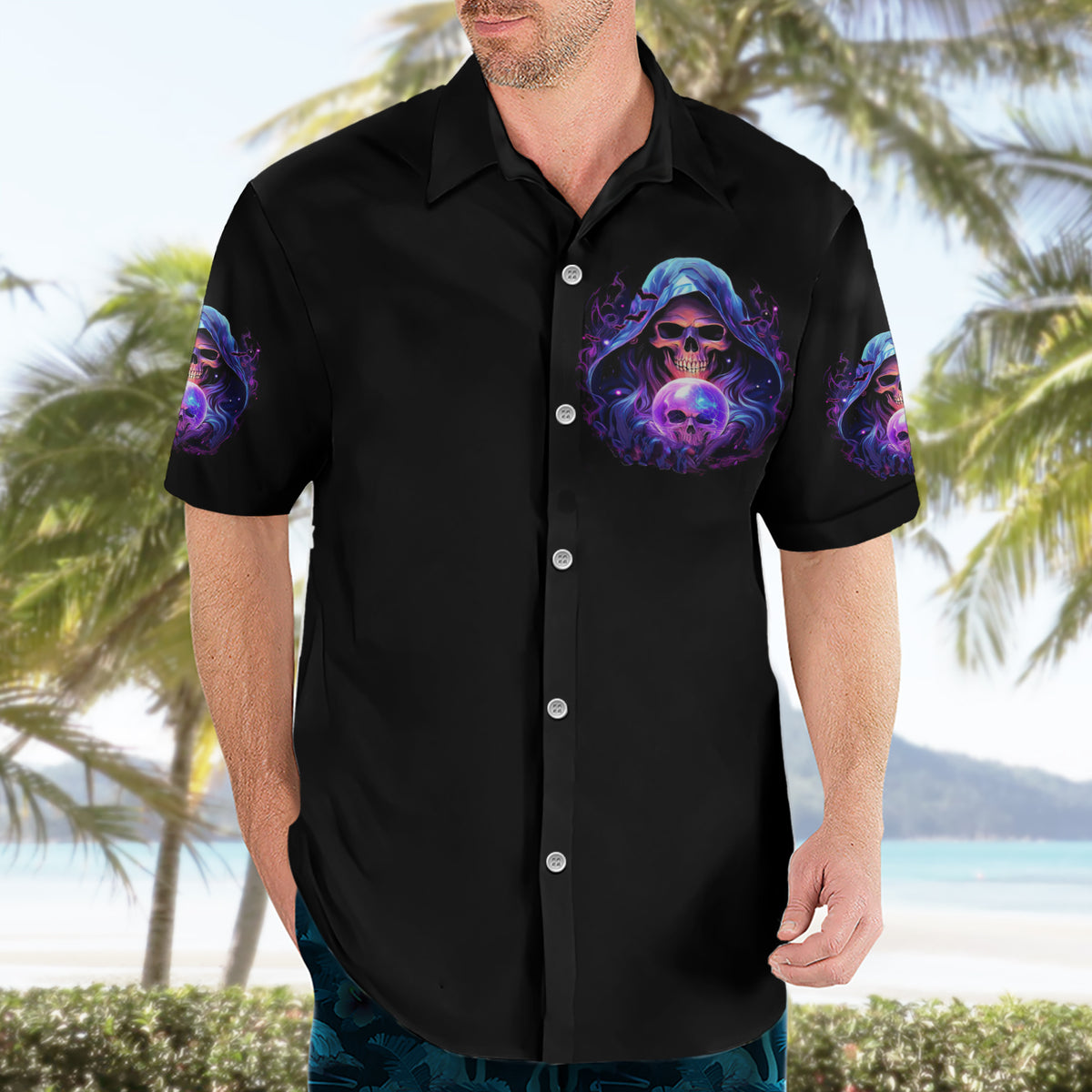 Witch Skull Hawaiian Shirt I'm A Grumpy Old Witch - Wonder Print Shop