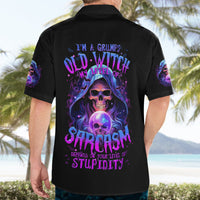 Witch Skull Hawaiian Shirt I'm A Grumpy Old Witch - Wonder Print Shop