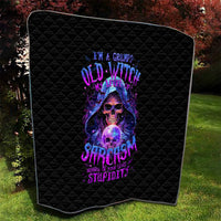 Witch Skull Quilt I'm A Grumpy Old Witch - Wonder Print Shop