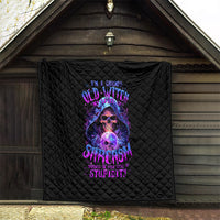 Witch Skull Quilt I'm A Grumpy Old Witch - Wonder Print Shop