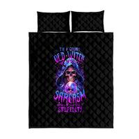 Witch Skull Quilt Bed Set I'm A Grumpy Old Witch - Wonder Print Shop