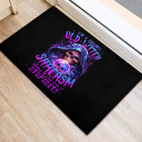 Witch Skull Rubber Doormat I'm A Grumpy Old Witch - Wonder Print Shop
