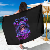 Witch Skull Sarong I'm A Grumpy Old Witch - Wonder Print Shop