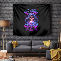Witch Skull Tapestry I'm A Grumpy Old Witch - Wonder Print Shop
