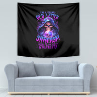 Witch Skull Tapestry I'm A Grumpy Old Witch - Wonder Print Shop