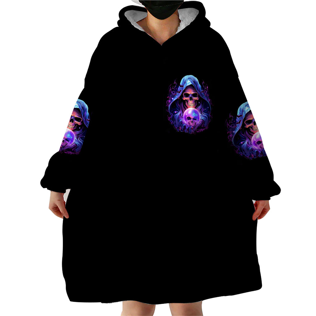 Witch Skull Wearable Blanket Hoodie I'm A Grumpy Old Witch - Wonder Print Shop