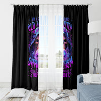 Witch Skull Window Curtain I'm A Grumpy Old Witch - Wonder Print Shop