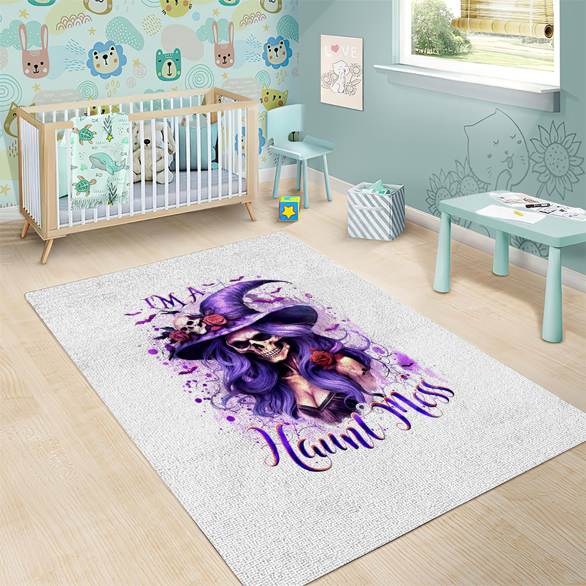 Witch Skull Area Rug I'm A Haunt Mess - Wonder Print Shop