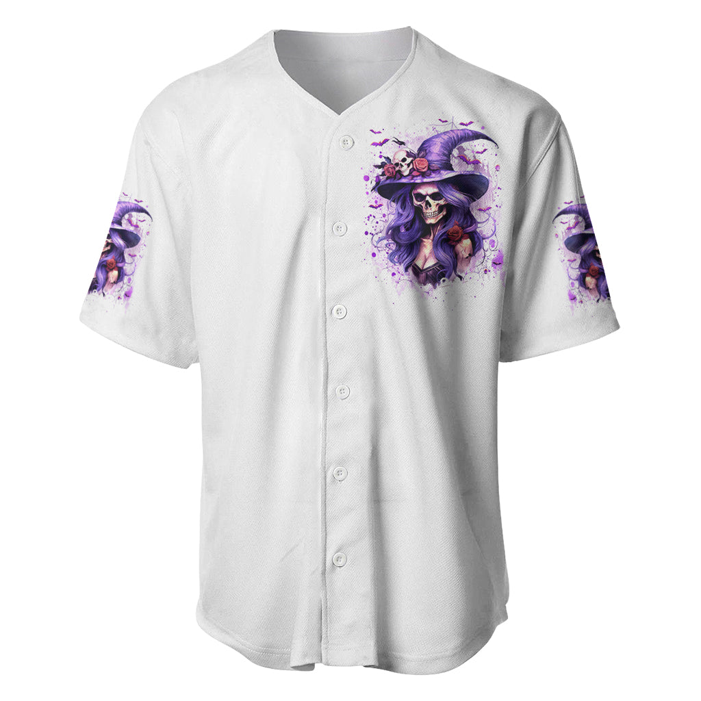 Witch Skull Baseball Jersey I'm A Haunt Mess - Wonder Print Shop