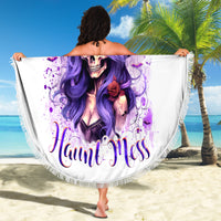 Witch Skull Beach Blanket I'm A Haunt Mess - Wonder Print Shop