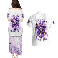 Witch Skull Couples Matching Puletasi Dress and Hawaiian Shirt I'm A Haunt Mess - Wonder Print Shop