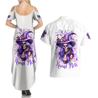 Witch Skull Couples Matching Summer Maxi Dress and Hawaiian Shirt I'm A Haunt Mess - Wonder Print Shop