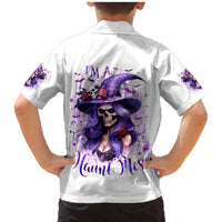Witch Skull Family Matching Mermaid Dress and Hawaiian Shirt I'm A Haunt Mess - Wonder Print Shop