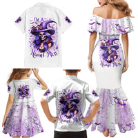 Witch Skull Family Matching Mermaid Dress and Hawaiian Shirt I'm A Haunt Mess - Wonder Print Shop