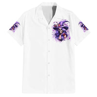 Witch Skull Family Matching Off Shoulder Long Sleeve Dress and Hawaiian Shirt I'm A Haunt Mess - Wonder Print Shop