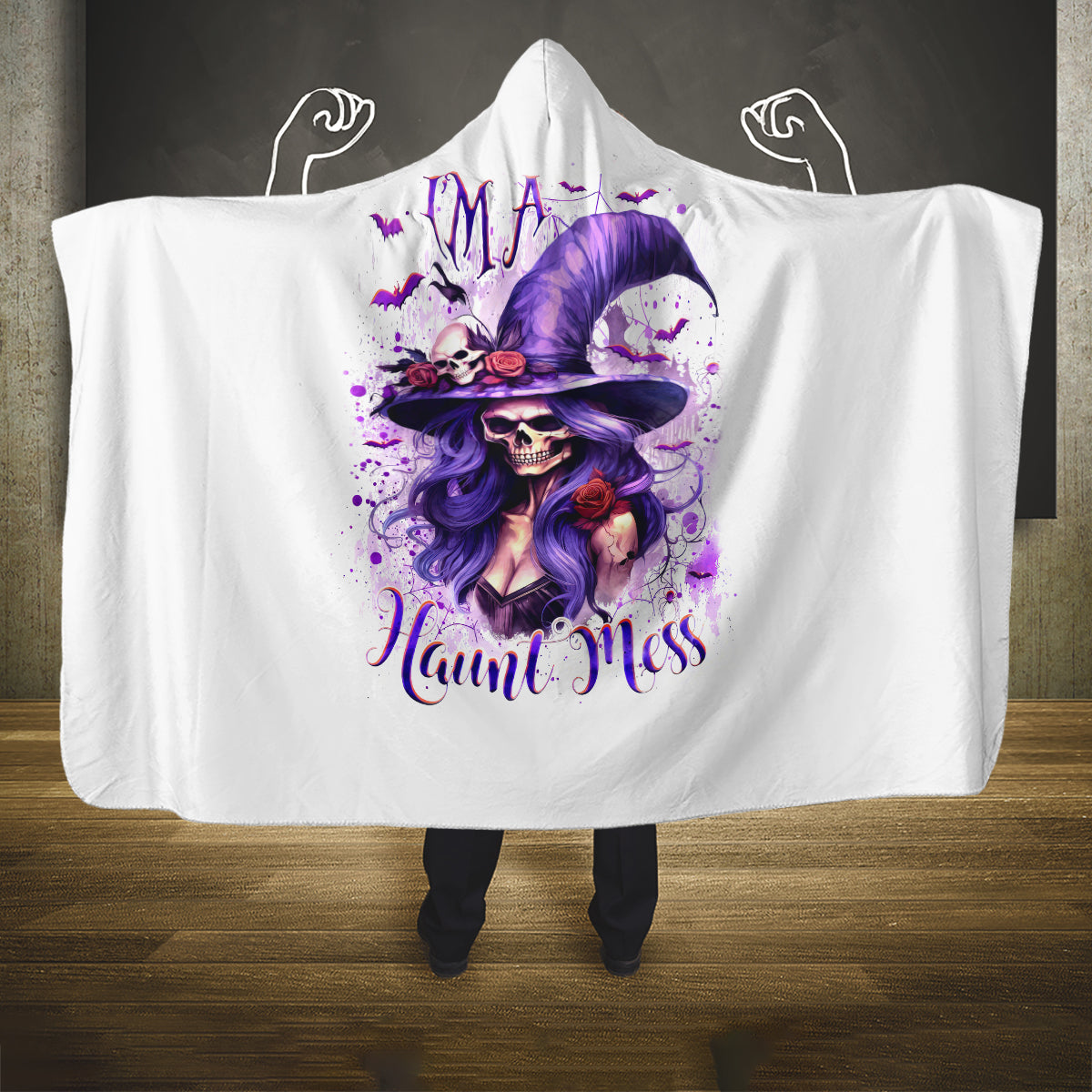 witch-skull-hooded-blanket-im-a-haunt-mess