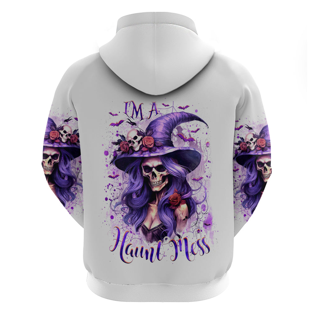 Witch Skull Hoodie I'm A Haunt Mess - Wonder Print Shop