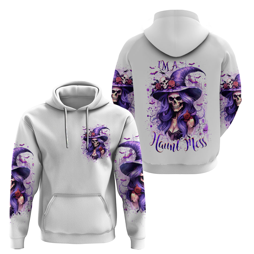 Witch Skull Hoodie I'm A Haunt Mess - Wonder Print Shop