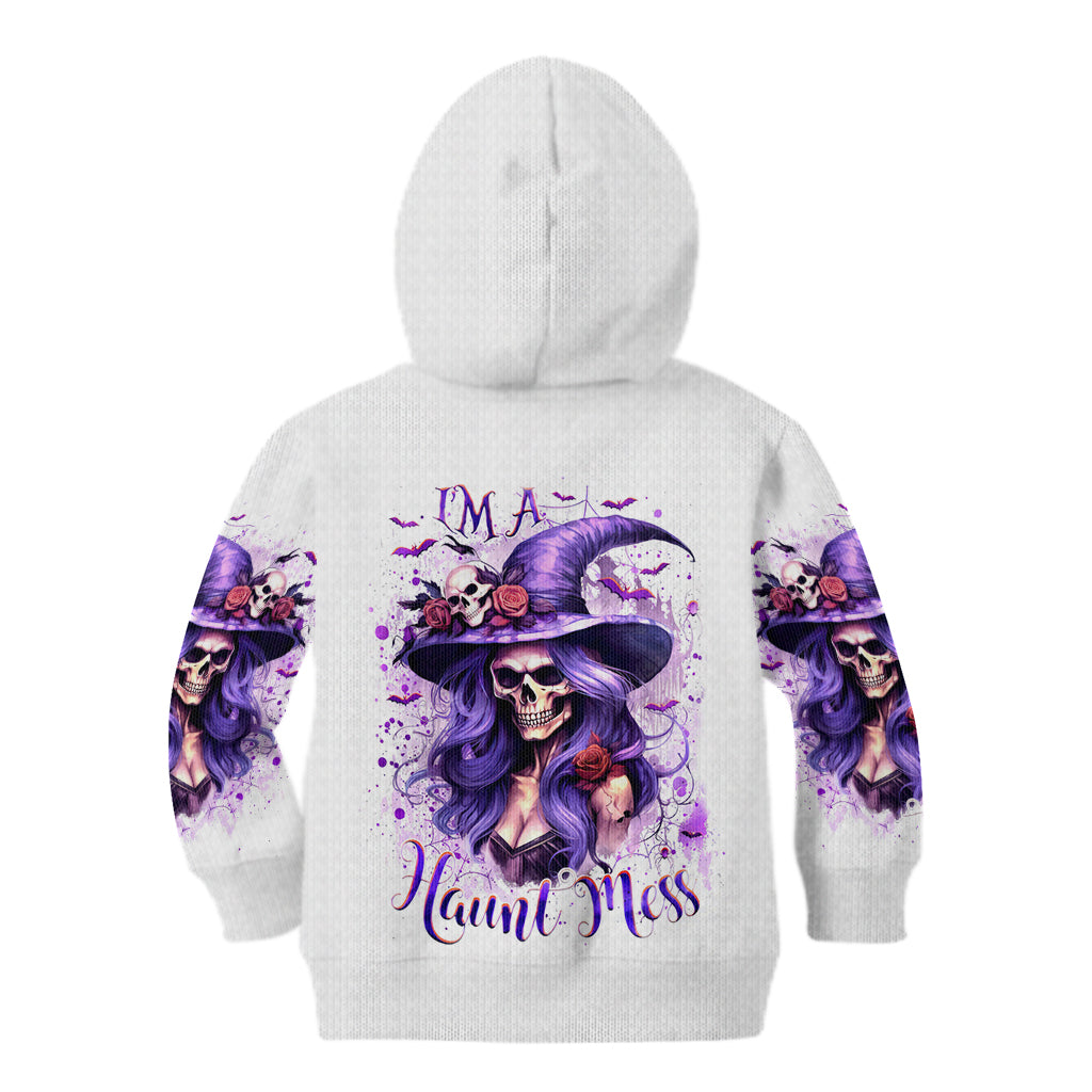Witch Skull Kid Hoodie I'm A Haunt Mess - Wonder Print Shop