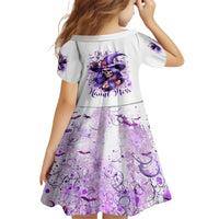 Witch Skull Kid Short Sleeve Dress I'm A Haunt Mess - Wonder Print Shop