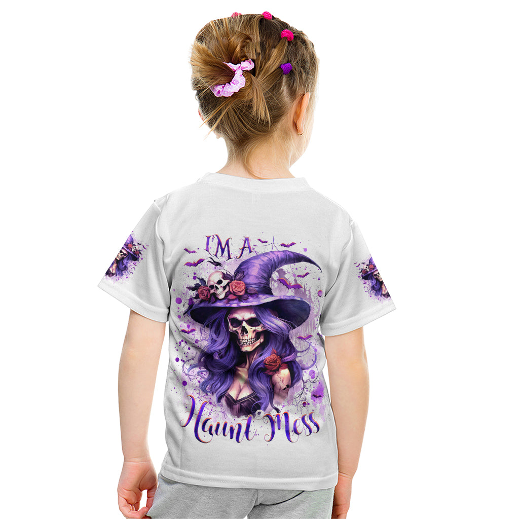 Witch Skull Kid T Shirt I'm A Haunt Mess - Wonder Print Shop