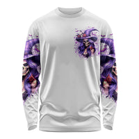 Witch Skull Long Sleeve Shirt I'm A Haunt Mess - Wonder Print Shop