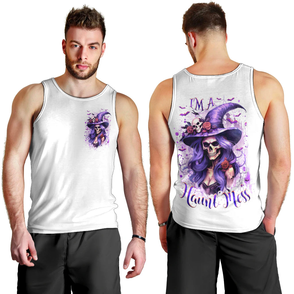 Witch Skull Men Tank Top I'm A Haunt Mess - Wonder Print Shop