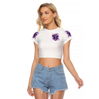 Witch Skull Raglan Cropped T Shirt I'm A Haunt Mess - Wonder Print Shop