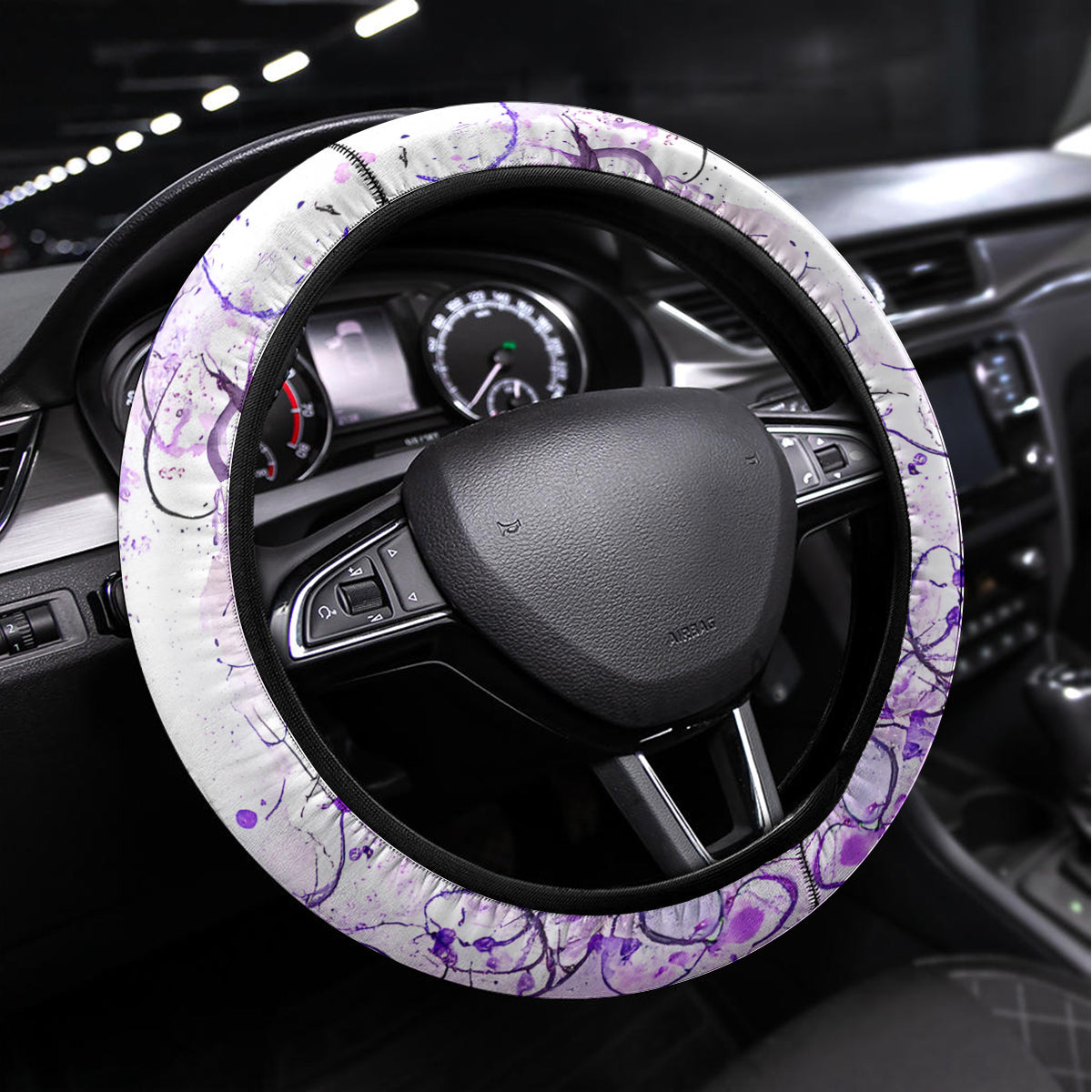 Witch Skull Steering Wheel Cover I'm A Haunt Mess - Wonder Print Shop