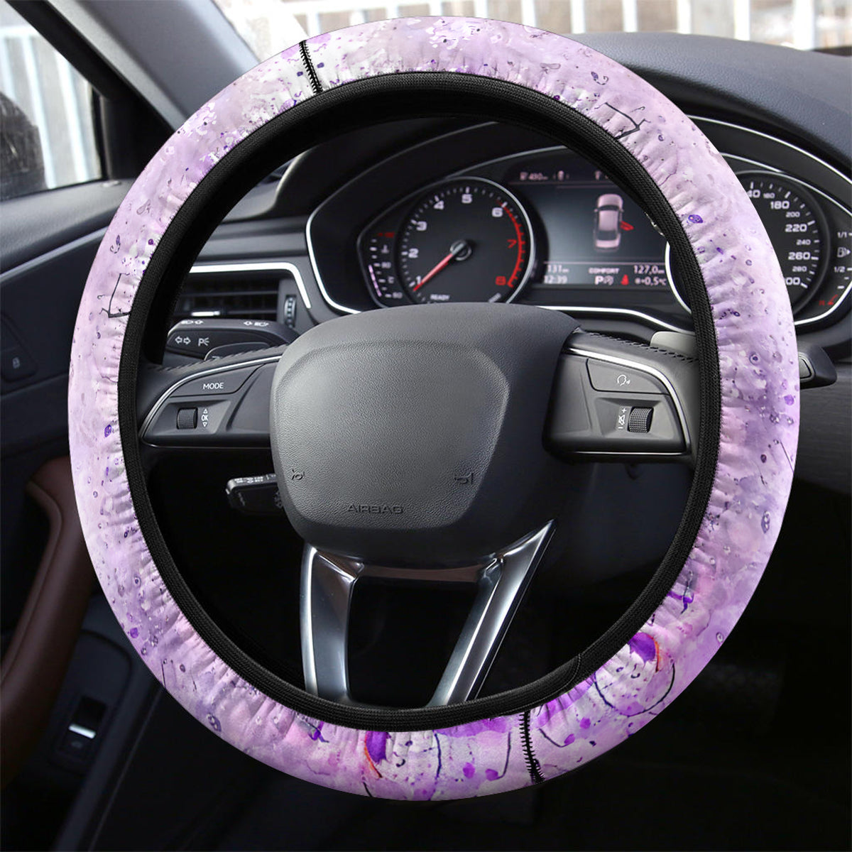 Witch Skull Steering Wheel Cover I'm A Haunt Mess - Wonder Print Shop