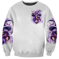Witch Skull Sweatshirt I'm A Haunt Mess - Wonder Print Shop