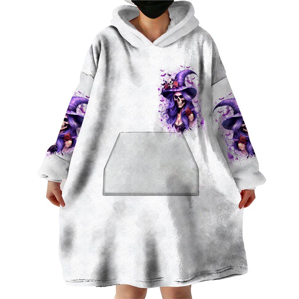 Witch Skull Wearable Blanket Hoodie I'm A Haunt Mess - Wonder Print Shop