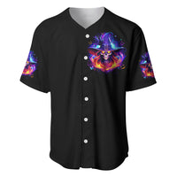 Fire Witch Skull Baseball Jersey In My Defense The Moon Was Full And I Was Left Unsupervided - Wonder Print Shop
