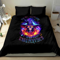 Fire Witch Skull Bedding Set In My Defense The Moon Was Full And I Was Left Unsupervided - Wonder Print Shop