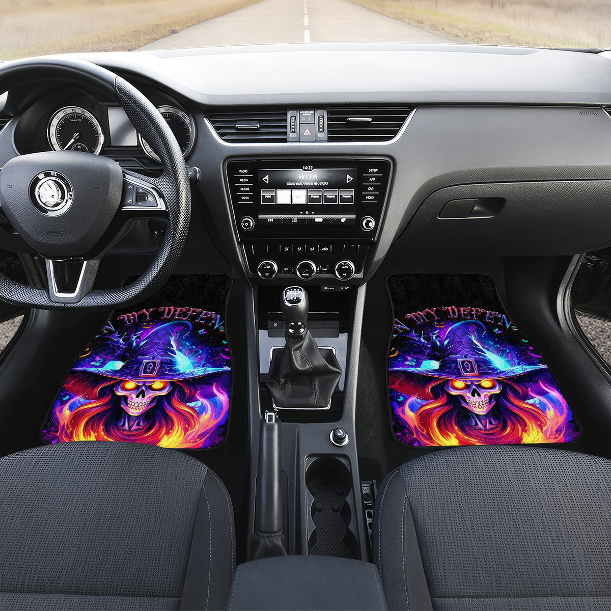 Fire Witch Skull Car Mats In My Defense The Moon Was Full And I Was Left Unsupervided - Wonder Print Shop