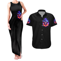 Fire Witch Skull Couples Matching Tank Maxi Dress and Hawaiian Shirt In My Defense The Moon Was Full And I Was Left Unsupervided - Wonder Print Shop
