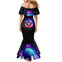 Fire Witch Skull Family Matching Mermaid Dress and Hawaiian Shirt In My Defense The Moon Was Full And I Was Left Unsupervided - Wonder Print Shop