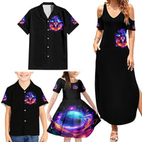 Fire Witch Skull Family Matching Summer Maxi Dress and Hawaiian Shirt In My Defense The Moon Was Full And I Was Left Unsupervided - Wonder Print Shop