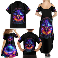 Fire Witch Skull Family Matching Summer Maxi Dress and Hawaiian Shirt In My Defense The Moon Was Full And I Was Left Unsupervided - Wonder Print Shop