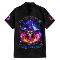 Fire Witch Skull Hawaiian Shirt In My Defense The Moon Was Full And I Was Left Unsupervided - Wonder Print Shop